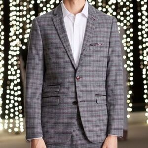 NWT PAISLEY & GRAY Plaid Sport Coat with Notched Lapel